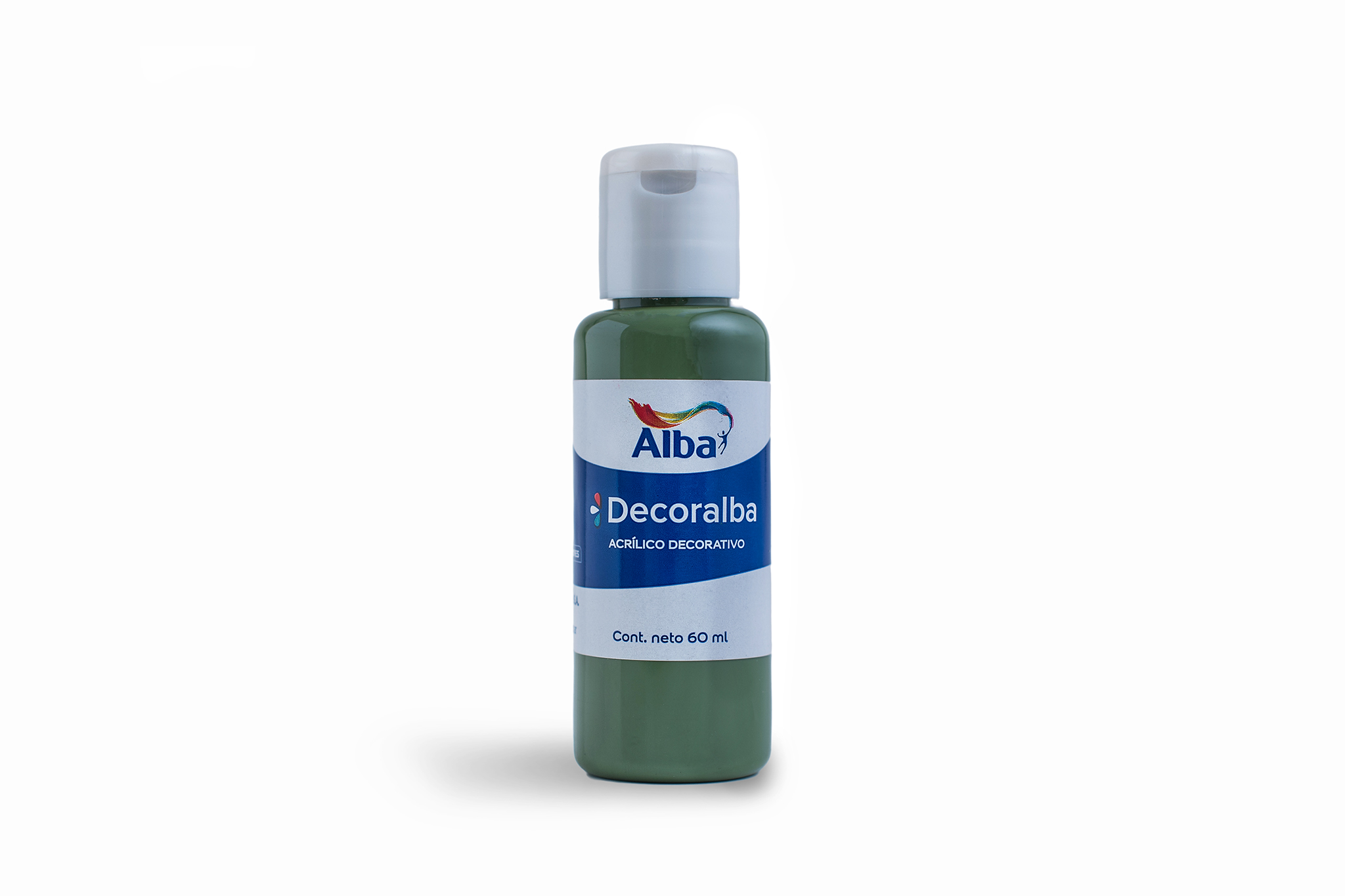 Acrilico decorativo alba 60cc verde pradera 455 - 60ML - Alba Artística